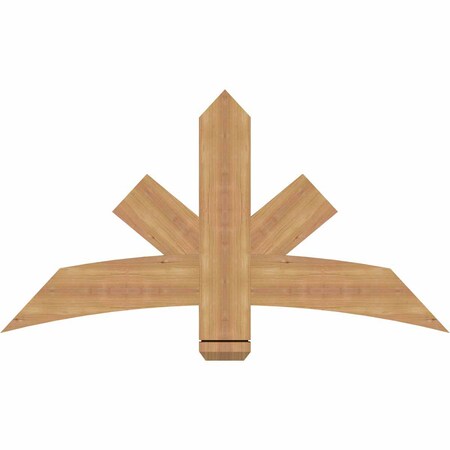 Ekena Millwork Alberta Smooth Timber Gable Bracket, Western Red Cedar, 48"W x 26"H x 1 1/2"D x 5 1/2"F, 13/12 Pitch GBW048X26X0206ALB00SWR